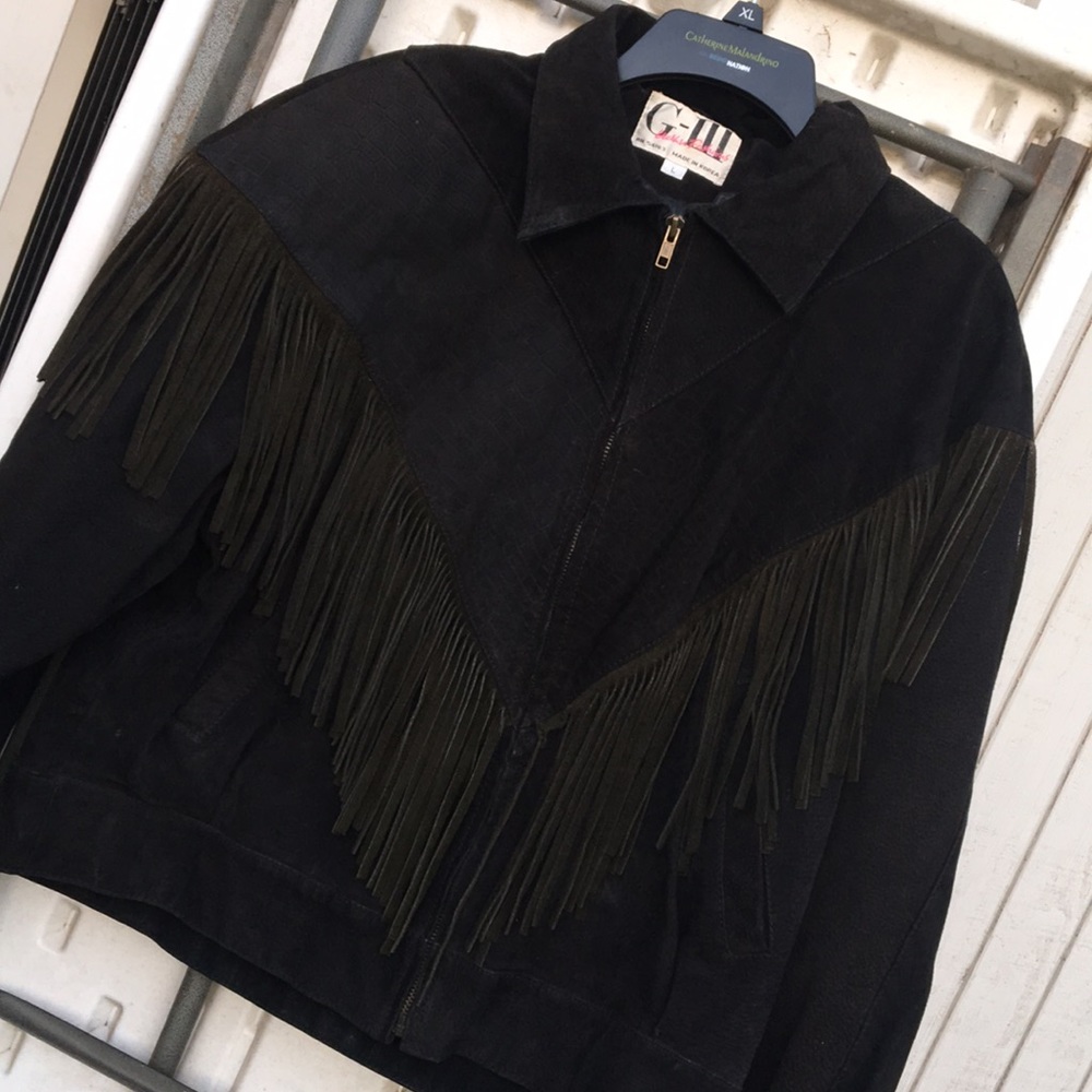 leather and suede black jacket.